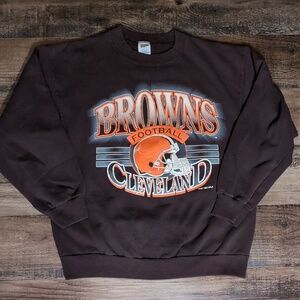 Vintage 1994 Trench Cleveland Browns Sweatshirt Crewneck Graphic Size Large